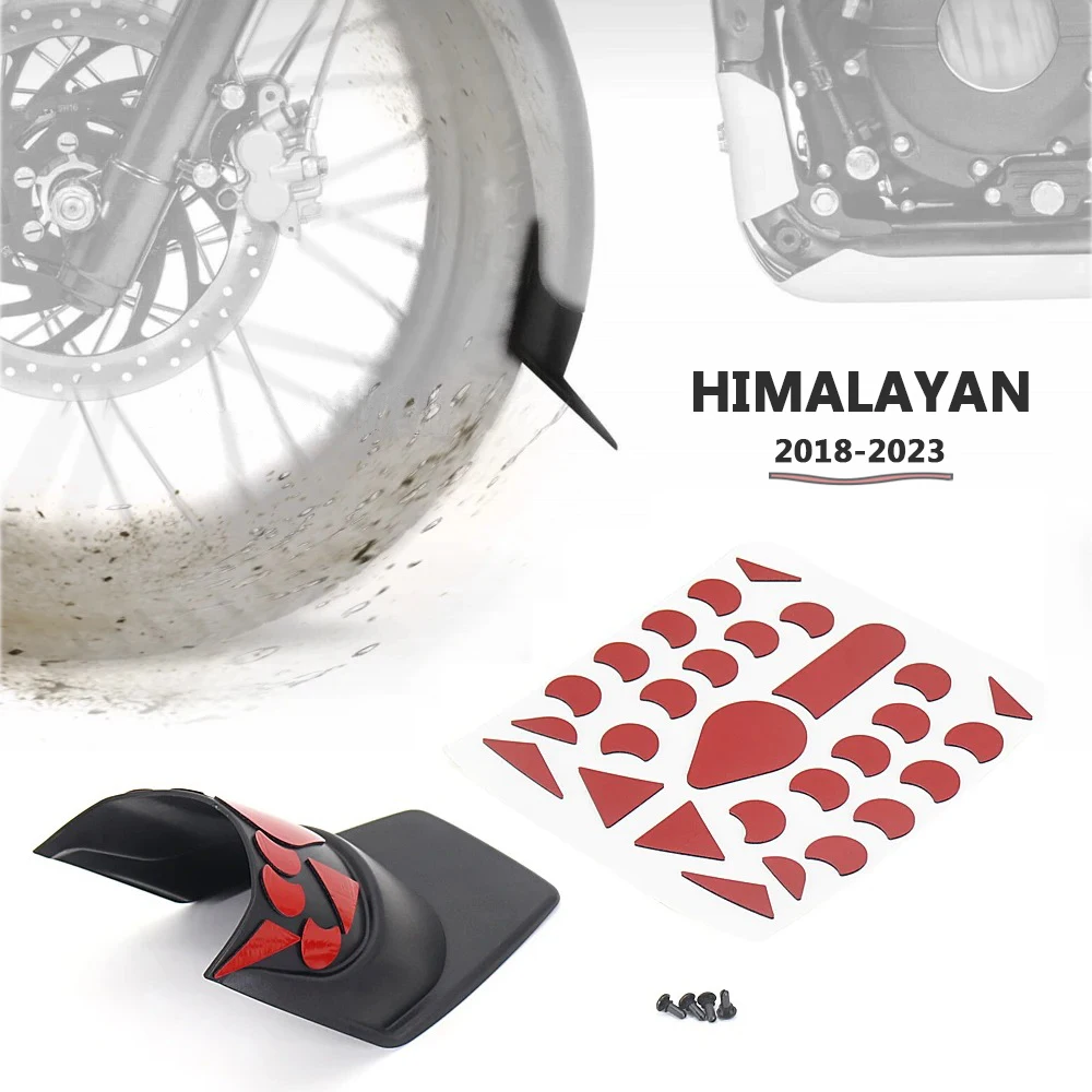 

For Royal Enfield Himalayan 2018-2023 Motorcycle Front Fender Extension Rear Fender Extender ABS Plastic Mudguard Lengthener