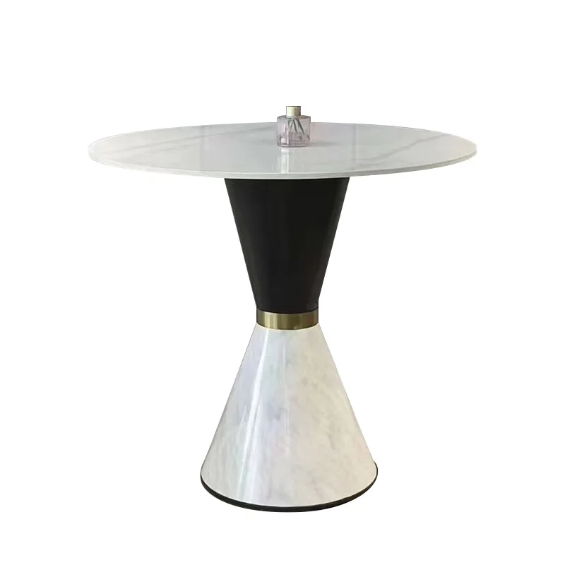 Sales office reception negotiation table legs milk tea shop rock slab small round table dining table feet hotel rock slab coffee