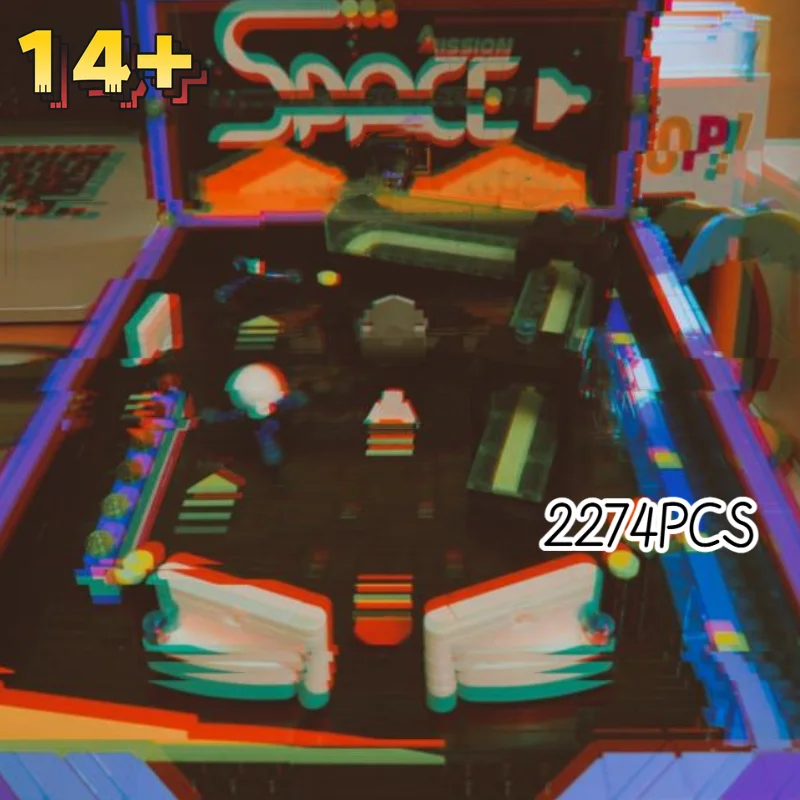 2274PCS Model Arcade Pinball Machine Building Blocks Full-featured Arcade Game Bricks Toys Suitable for Adults Gift Home Decor