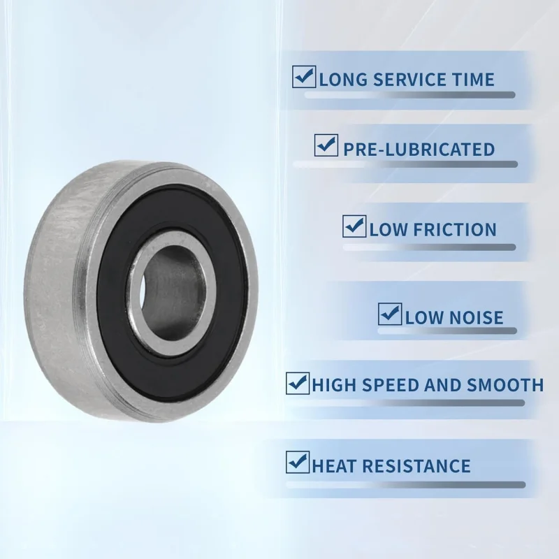 Радиальные шарикоподшипники 604-2rs P6 4x12x4 мм, смазочные подшипники, двойное резиновое уплотнение, черный, серебристый тон, скутер - упаковка из 10 шт.