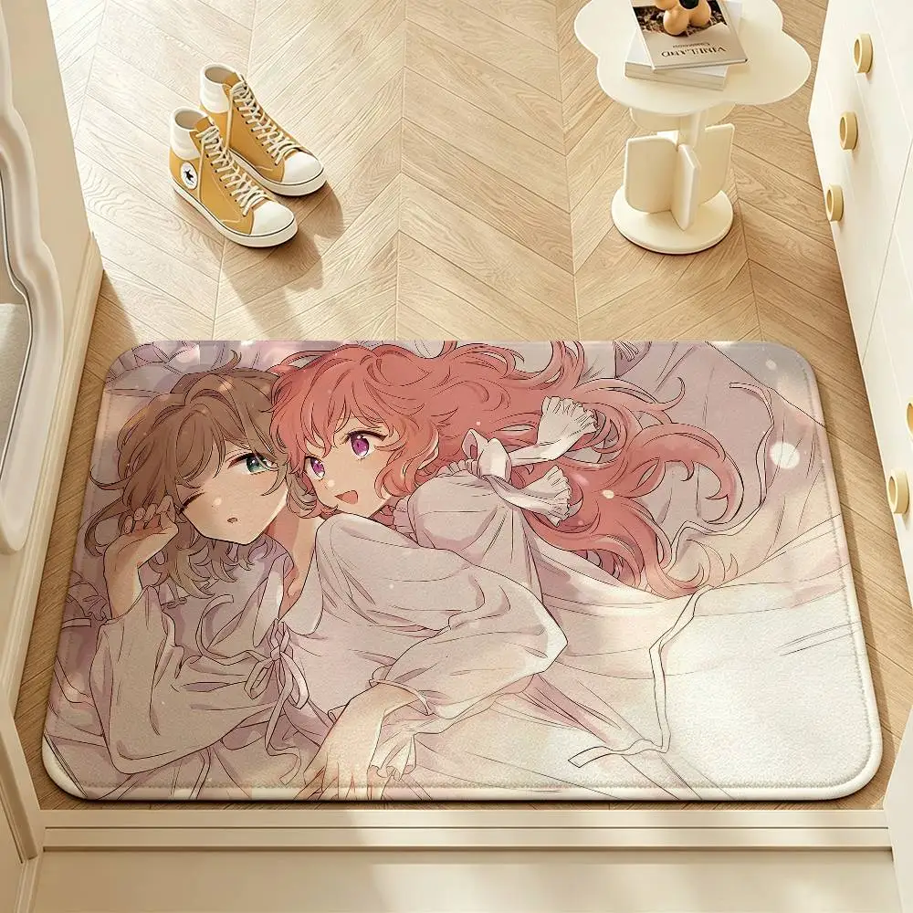 Sheena Totsuki Mimi Kagari Seiran Lizzy Ari Short Plush Rug Machine Washable Soft Comfortable Anti‑Slip Floor Mat Home Decor