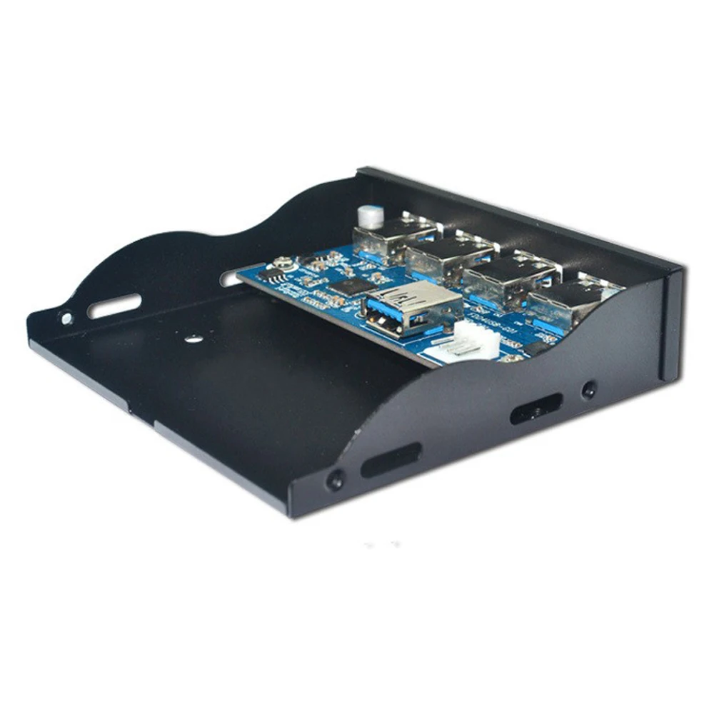 USB 3.0 HUB 4 Port USB3 Front Panel to Motherboard 19/20Pin Header Connector Cable Compatible for 3.25inch Floppy Disk Drive Bay