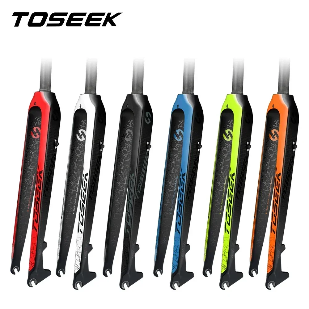 

TOSEEK Carbon Fork 29 Straight Tube Bike Fork 560g Hard Carbon Mtb Fork 29 Front For Bicycle