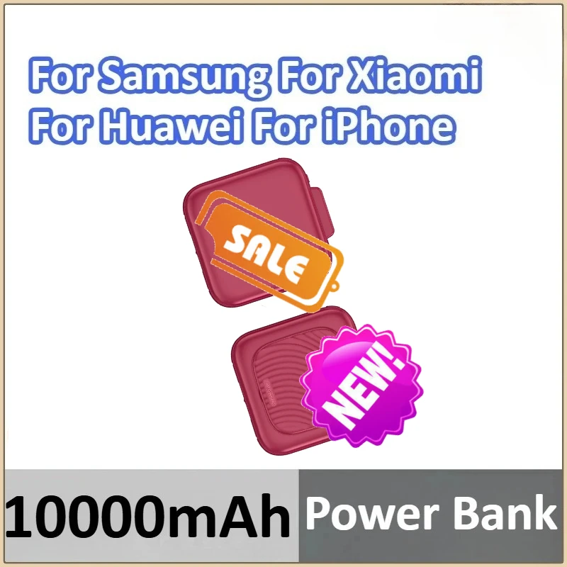 

10000mah For Samsung For Xiaomi For Huawei For iPhone Fast Charging External Battery With Makeup Mirror Mini Power Bank Portable