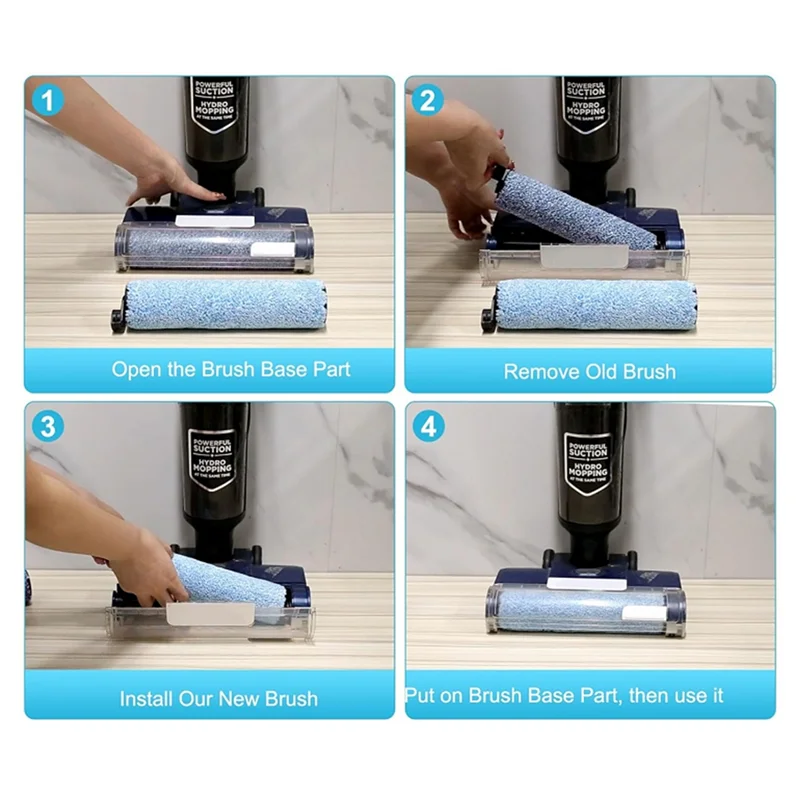 AD24 Rollenbürste und Filterersatz für Shark WD161 WD261 WD101 WD201 AW261 AW302 Staubsaugeraufsatz