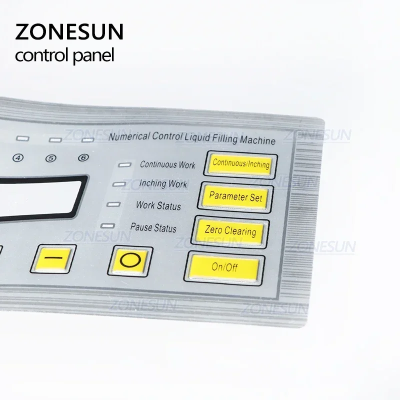 ZONESUN GFK-160 Display Panel Sticker for Liquid Filling Machine
