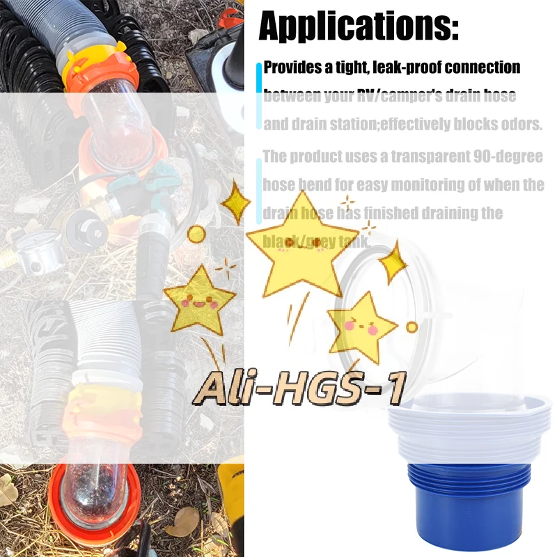 

Прозрачное канализационное колено на 90 градусов — адаптер 6 в 1 для 4 входных отверстий самосвала, универсальный, подходит для канализационных шлангов RV