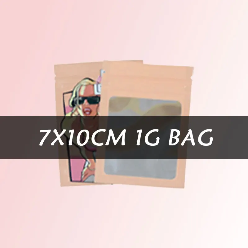 7X10CM Cartoon Smell Proof Zip Lock Mylar Bags Reusable Plastic Pouches Food Storage Bag Clear Window Waterproof Package Pouch