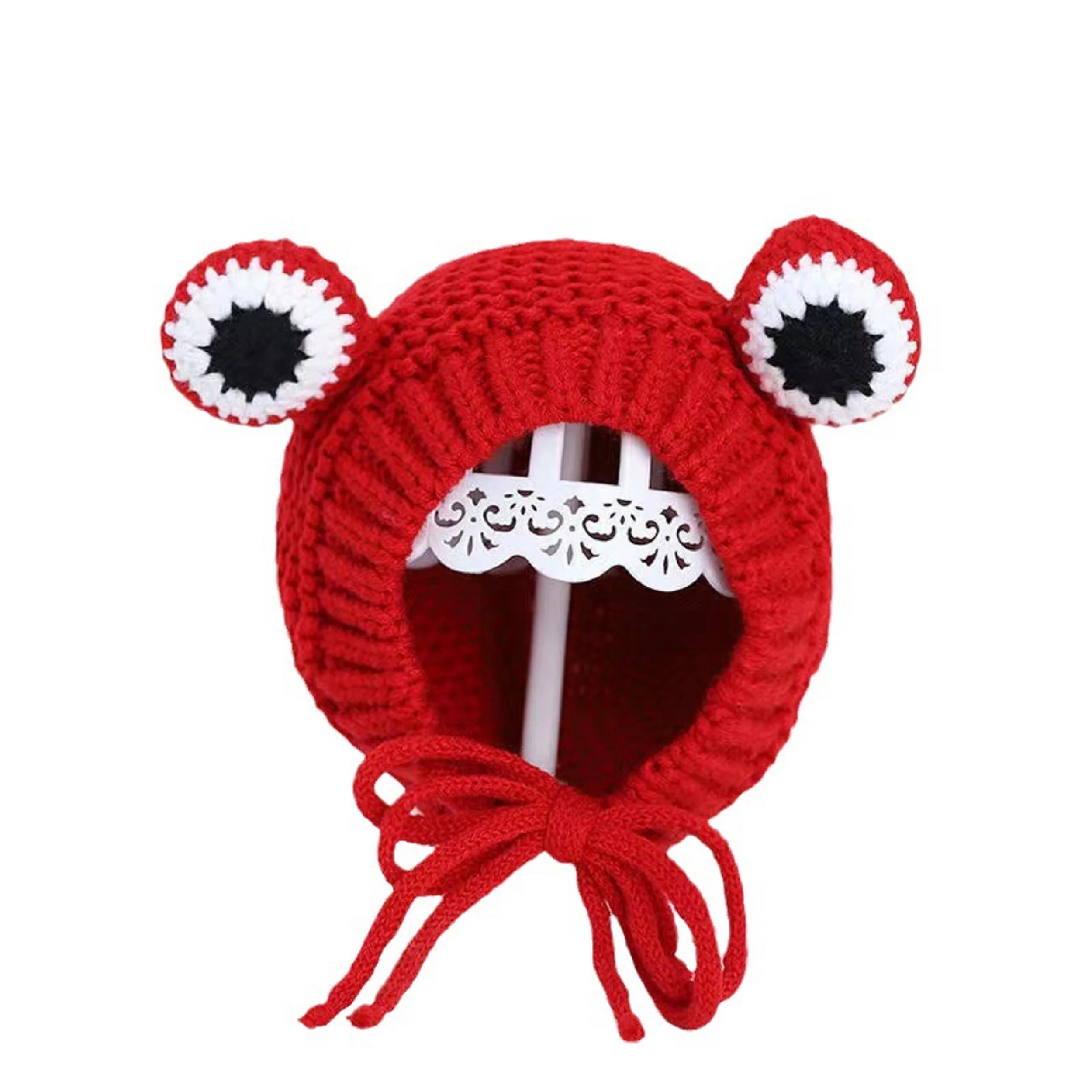 

Winter Girl Baby Woolen Hat Winter Cute Children's Ear Protection Hat Male Frog Baby Hat