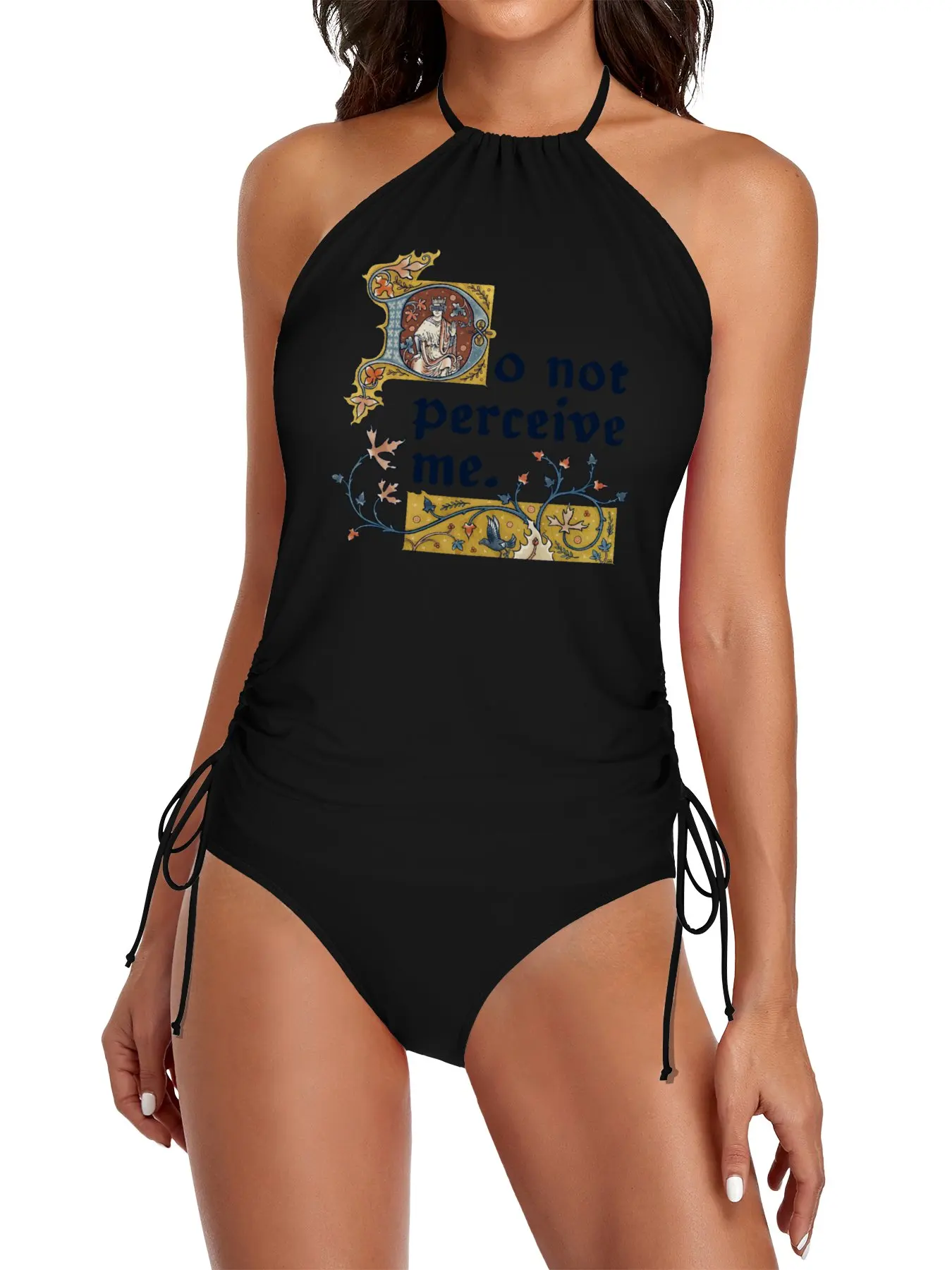 

Do Not Perceive Me Medieval Illumination Split Swimsuit Set kawaii swimsuit Swimsuit bikini