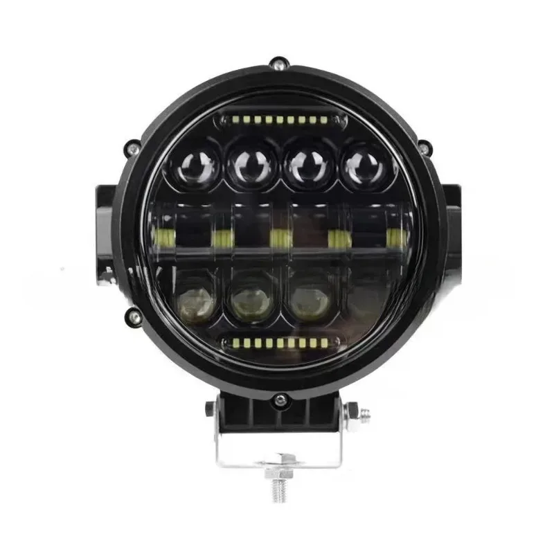 

LED Work Light Bar Adjustable Mounting Bracket Daytime Running Light 7-inch 60w Round Led Lights Spotlight Super Bright Offroad