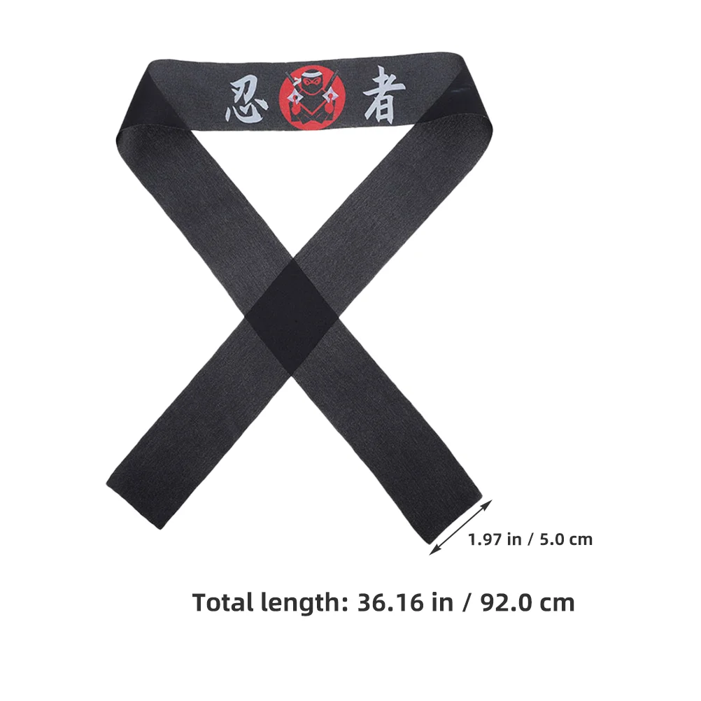 2 Pcs Japanese Ninja Headscarf Style Headband Silk Wide Polyester Student Fitness Karate Samurai Headbands for Women