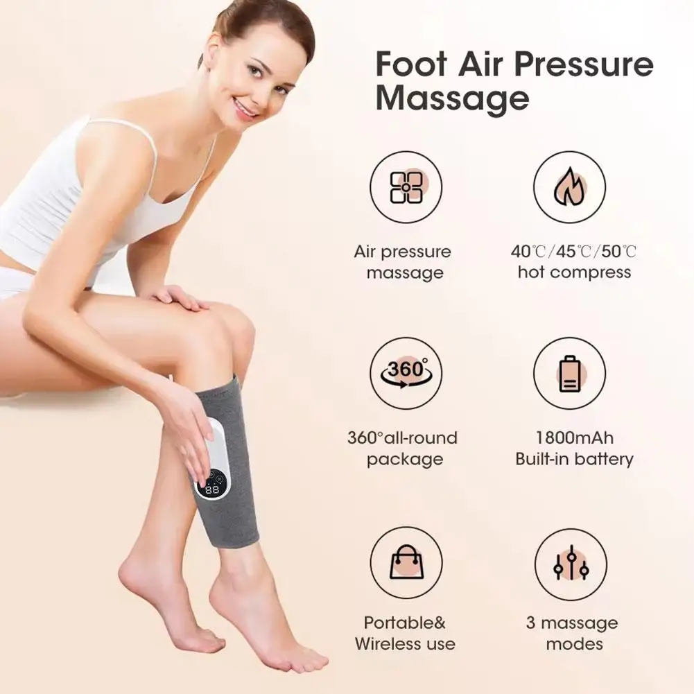 

4 Level Physical Massage, Air Pressure Calf Massager,Arm, Muscle Promote Relaxation, Circulation, Blood Fatigue Leg Relieve Q3N5