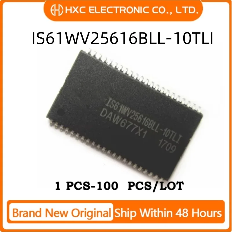 5PCS/10PCS/50PCS/100PCS IS61WV25616BLL-10TLI IS61WV25616BLL IC SRAM 4MBIT PARALLEL 44TSOP II 100% New Original IC Chip