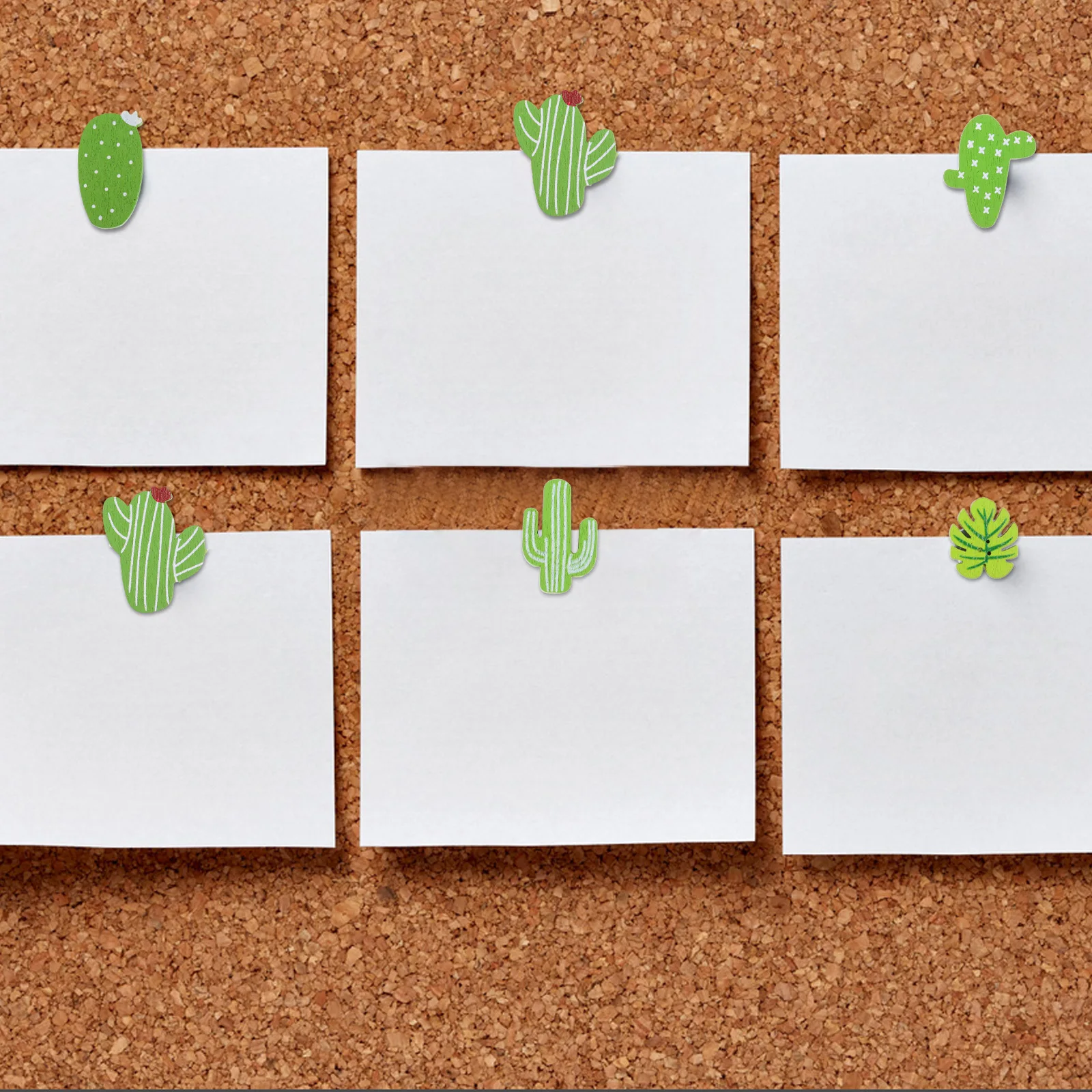 30 pz Legno Cactus Monstera Foglia Puntine Da Polso Decorativi Creativi Puntine Per Il Sughero Bordo Bollettino Ufficio Decor Pianta a Tema