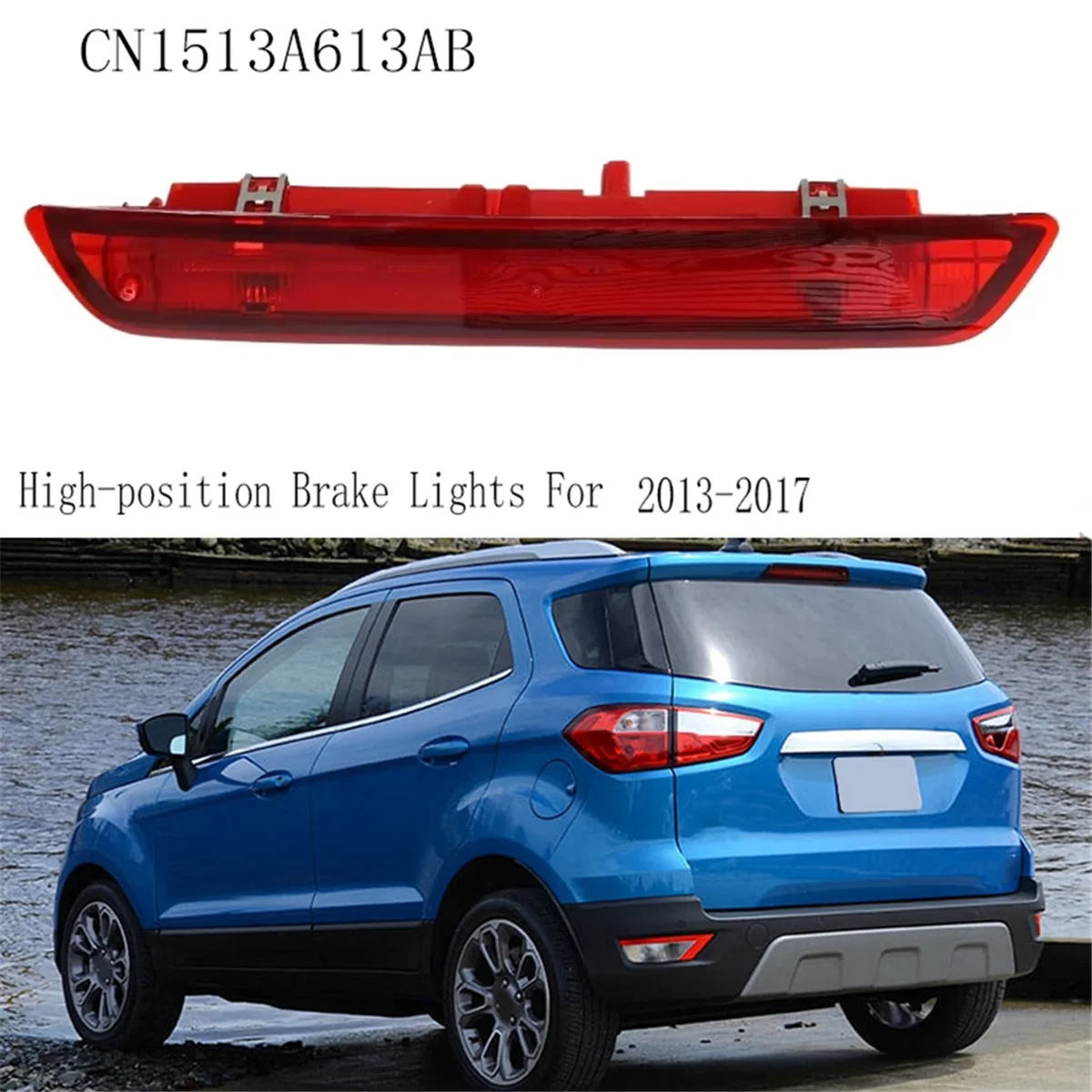 #98H Automotive Parts & Accessories,High-Position Brake Lights Third Additional Brake Lights for Ford,Red
