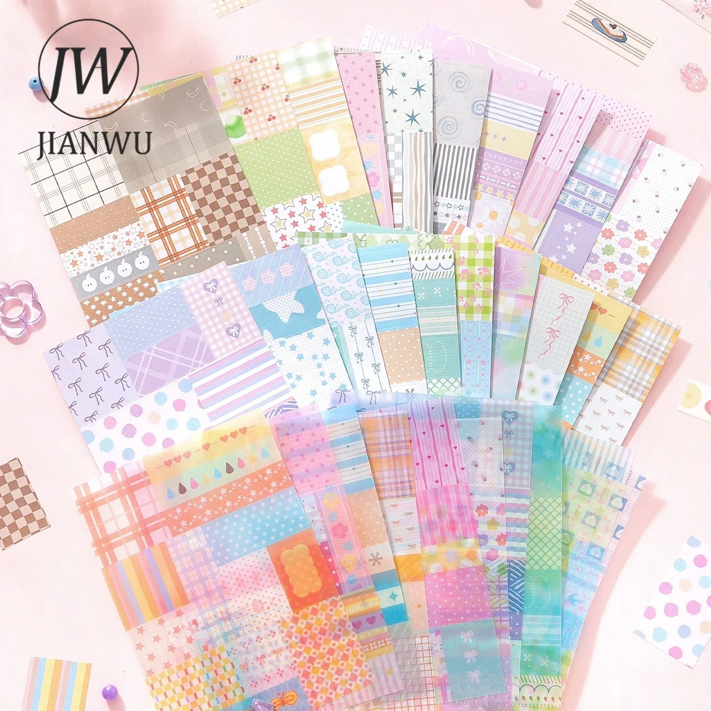 JIANWU Vintage Colorful Texture Landscape Collage Scrapbooking Material Paper Creative DIY Junk Journal Stationery