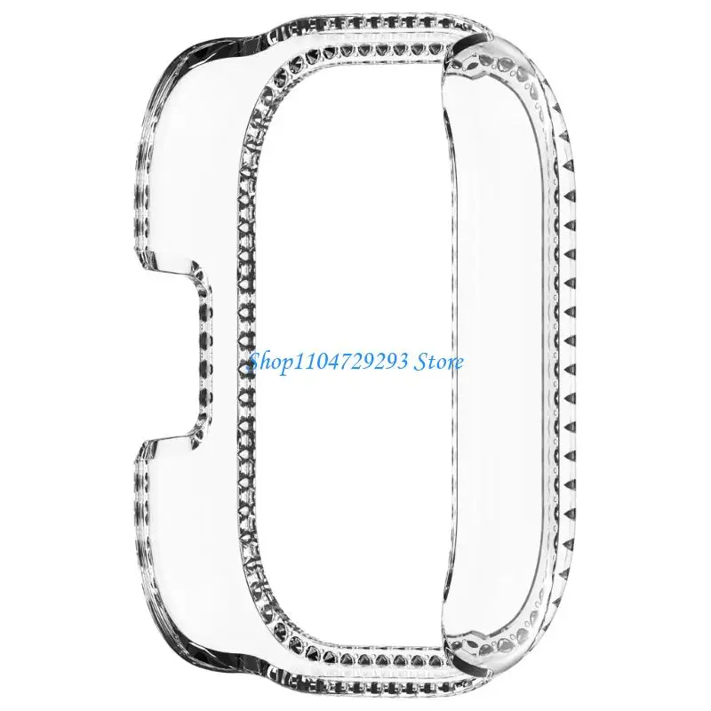 

Y2GD Scratch Resistant Watch Protective Case for Watch 5 Active/5 Lite Smartwatch Hollowed Single Row Decorations