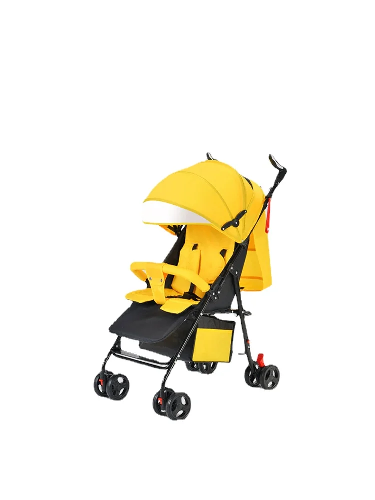 The baby stroller is ultra-light and can sit on the lying baby portable children's shock-proof and easy-to-fold stroller.