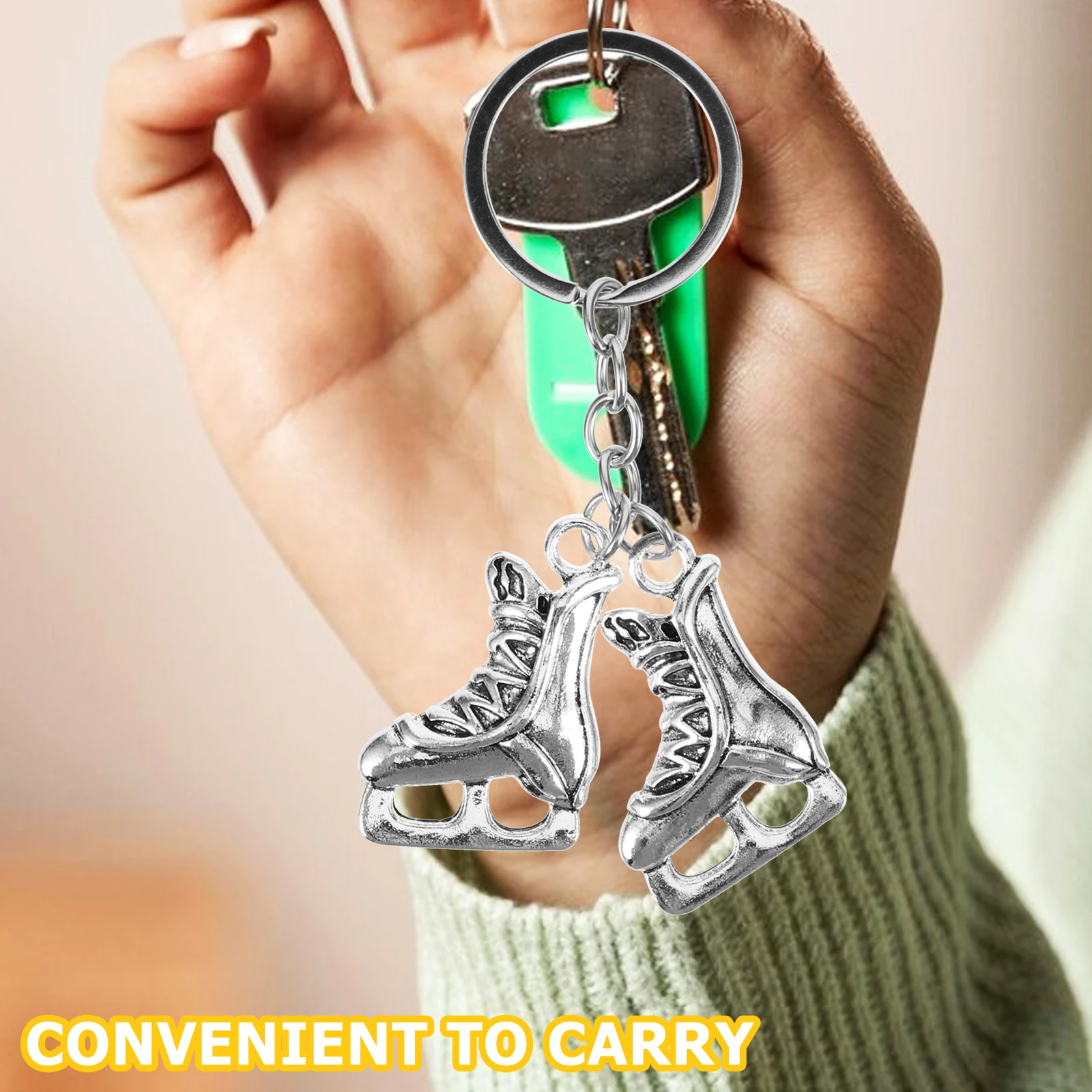 

Skate Keychain Pendants Ice Skates Skating Roller Accessories Zinc Alloy Cute Charms