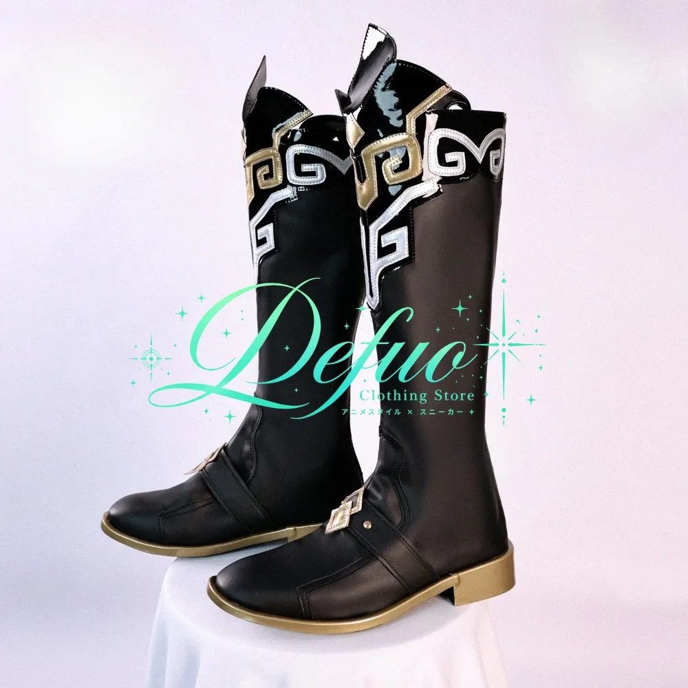 Dan Heng Tenghuang Cosplay Shoes Leather Long Boots Custom Made Size for Character Performance