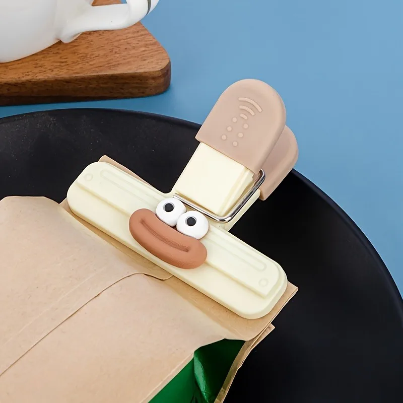 مشابك للوجبات الخفيفة الكرتونية، مشابك متعددة الوظائف لتخزين مقاومة للرطوبة مناسبة - مشابك ختم أكياس الطعام البلاستيكية