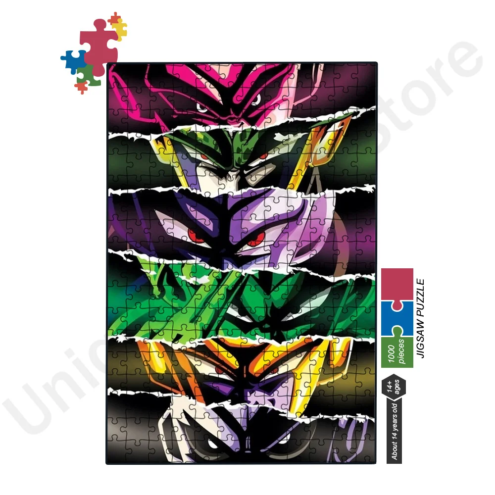 Anime Dragon Ball Jigsaw Puzzles 300/500/1000 Pieces Adult Jigsaw Fun Family Game Educational Toy Unique Design Home Decor