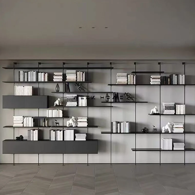 مداخل لهجة خزائن غرفة المعيشة عرض العطور رف الكتب خزائن غرفة المعيشة تخزين Librero Vitrina الأثاث العصري #6