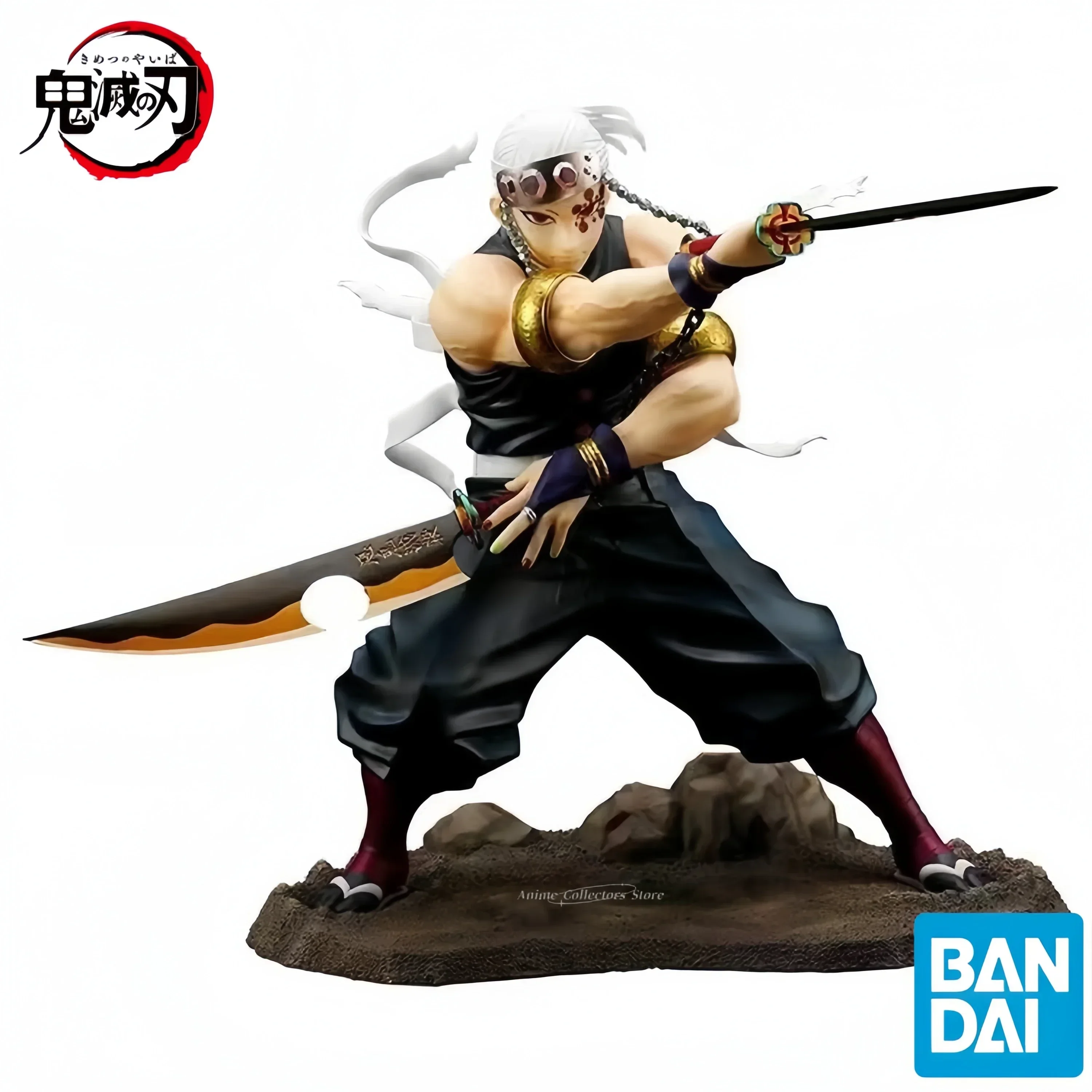 Bandai Original Kotobukiya CO Demon Slayer Anime Character Uzui Tengen Desktop Ornaments Movable Collectible Model Doll Toy