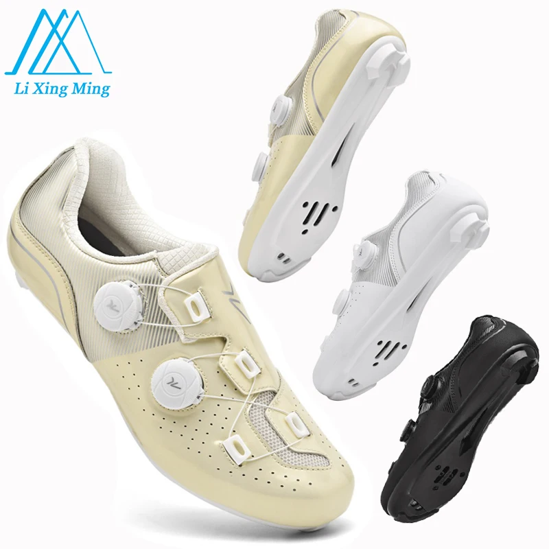 New Road Cycling Shoes Men Mtb A5 Champagne Self-Locking Racing Speed Road Bike Shoes Women Flat Trail Mountain Bicycle Sneakers