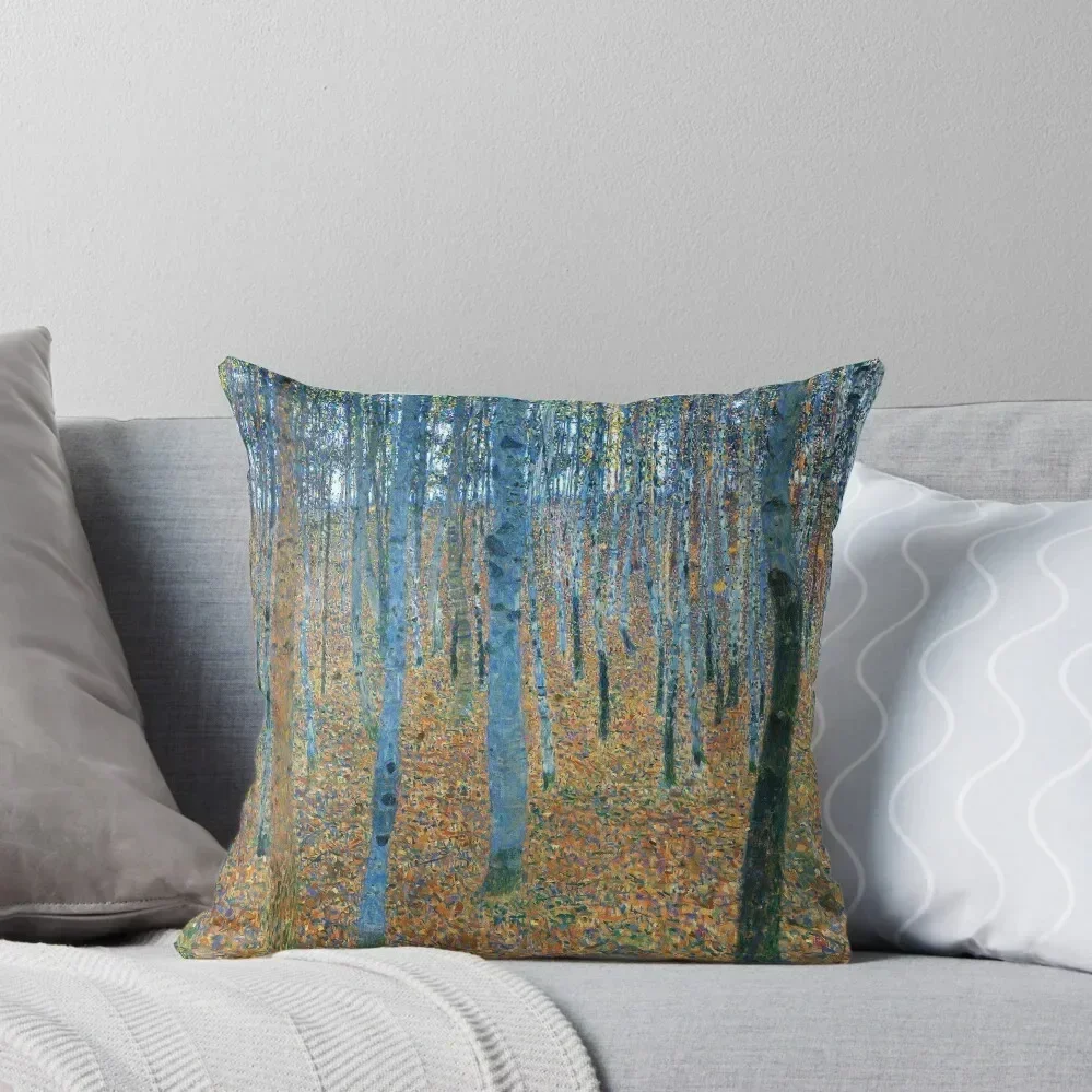 

HD. Beech Grove I, by Gustav Klimt . HIGH DEFINITION Throw Pillow Sofa Cushion Decorative Cushion Cover pillow