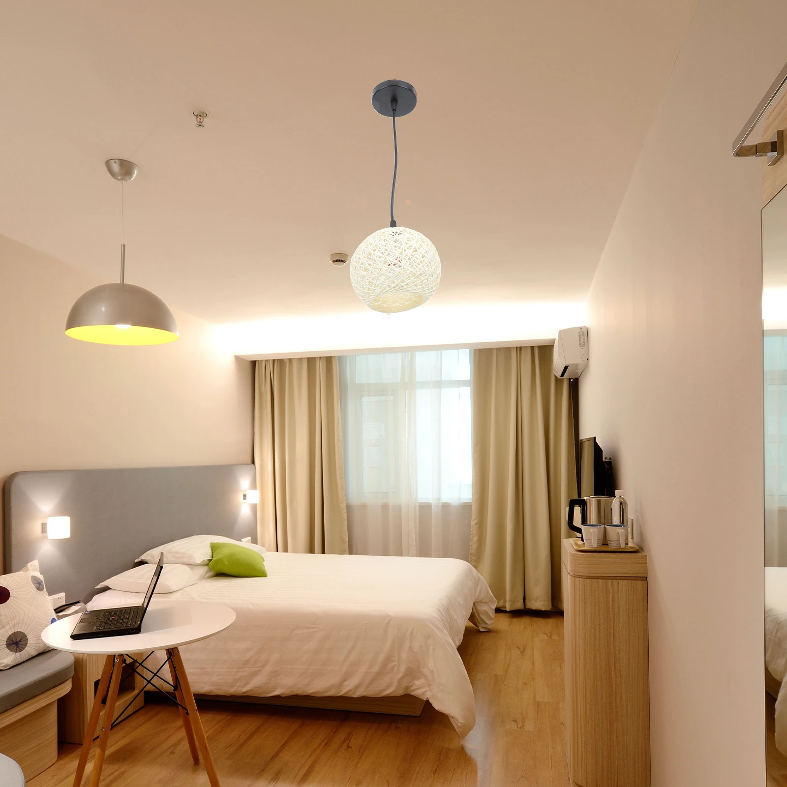 

1Pcs Indoor Rattan Ceiling Lamp Simple Style Hanging Light Rattan Ball Pendant Bar Restaurant Decor Indoor Light