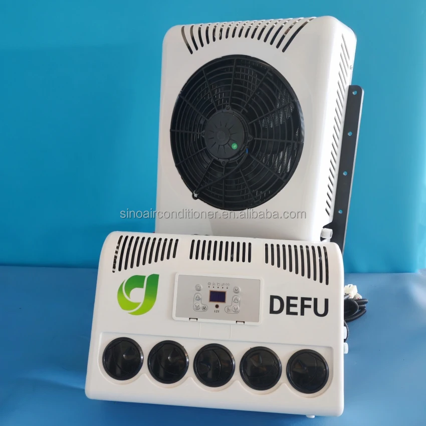 تيار مستمر Rv العربة A/c سيارة 24 فولت تكييف الهواء 12 فولت شاحنة 12 فولت التيار المتناوب اير Acondicionado سيارة شاحنة تكييف الهواء 12 فولت #1