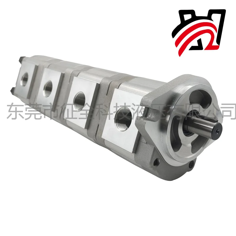 

Quadruple Left-handed Hydraulic Gear Pump HGP-3333A Excavator Accessories Hydraulic Pump Station Hydraulic System Direct Sales