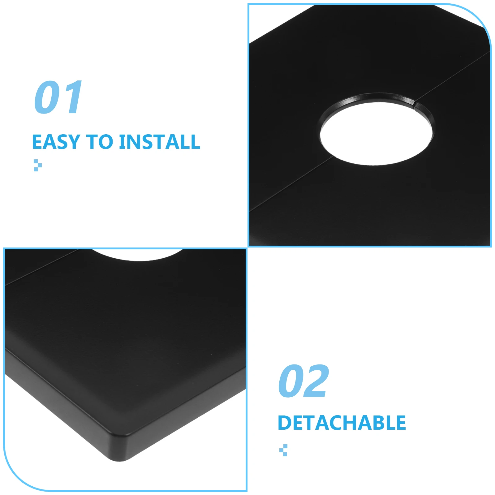 

4pcs Detachable Adhesive Cable Pass Through Outlet Switch Waterproof Home Office Use Grommet Outlet Plug Socket Cover Cable Wall