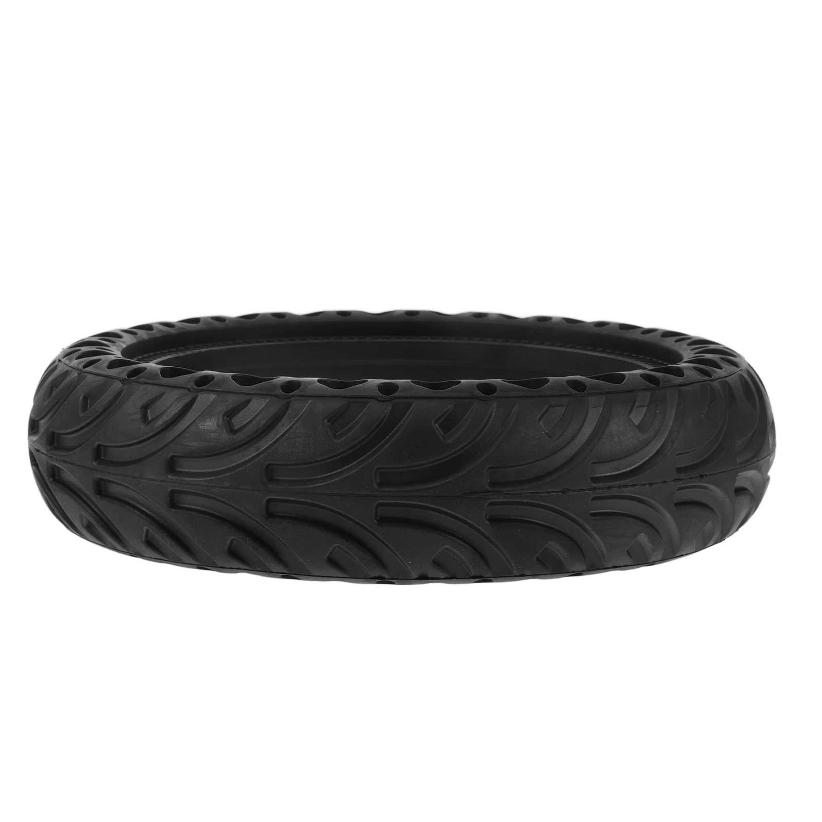 

s Black Rubber Solid Tire Electric Scooter Wear Resistant Antislip Design Longlasting Performance Maintenancefree Roller Wheels