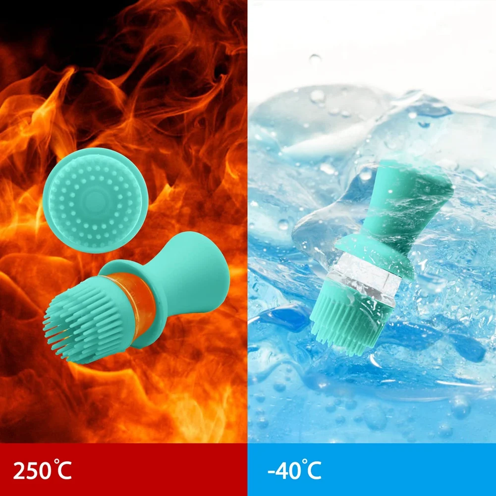 Bouteille d'huile en verre avec brosse en Silicone, bouteille distributrice d'huile d'olive et de vinaigre pour la cuisine, le barbecue et la pâtisserie