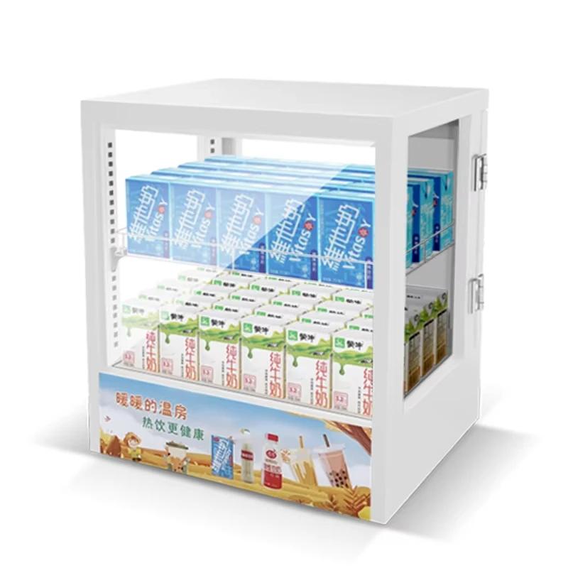 

Mini Heated Beverage Warmer for Coffee Shops Milk & Coffee Display Cabinet for Hotels & Restaurants