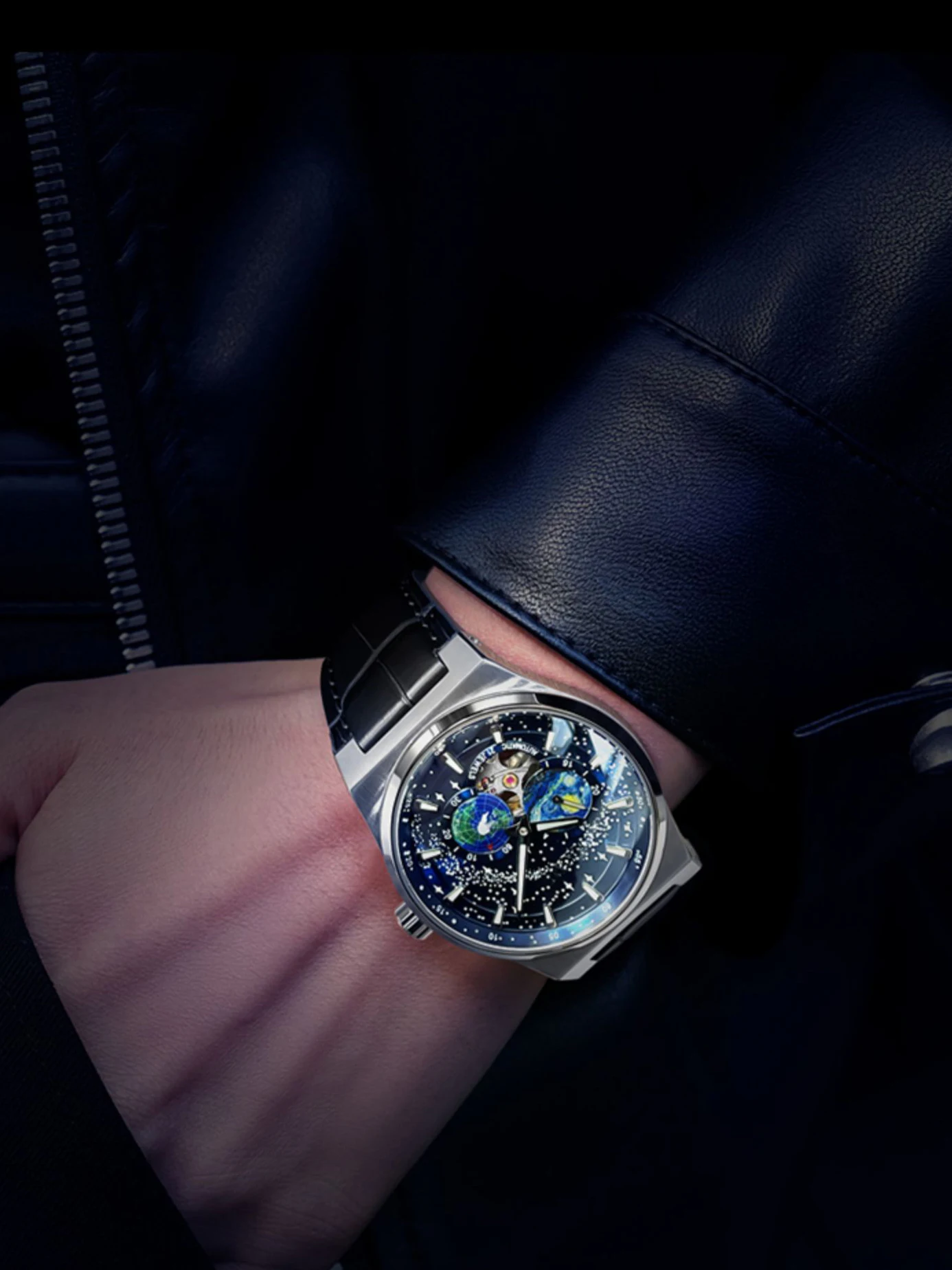 I&W CARNIVAL Luxury MIYOTA Movement Mechanical Watches Sapphire Luminous Small Seconds Watch Automatic 50m Waterproof Mens Watch