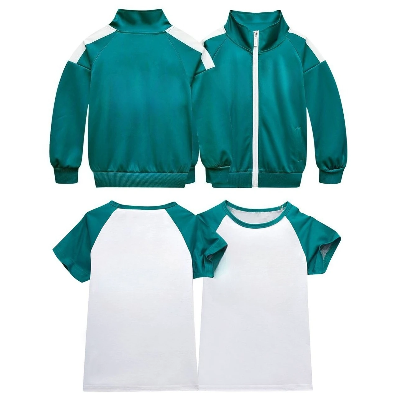 Kids Calamari Games Cosplay Costume Korea Disguise Boys Girls Blue Sports Sweatshirt for Team Halloween Carnival Party Clothes