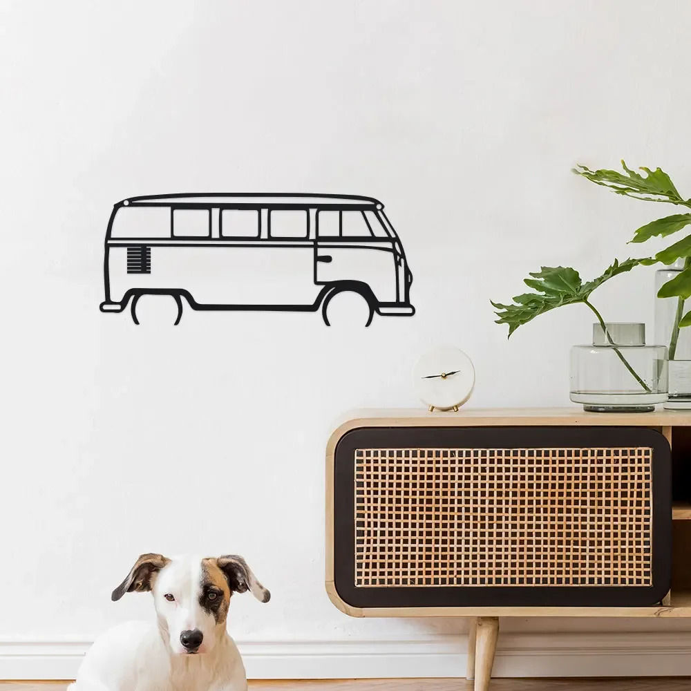 Home Decoration, Scene Decoration, Wall Hanging Decoration, Interior Decoration Bus Metal Wall Art Decoration, Door Decoration