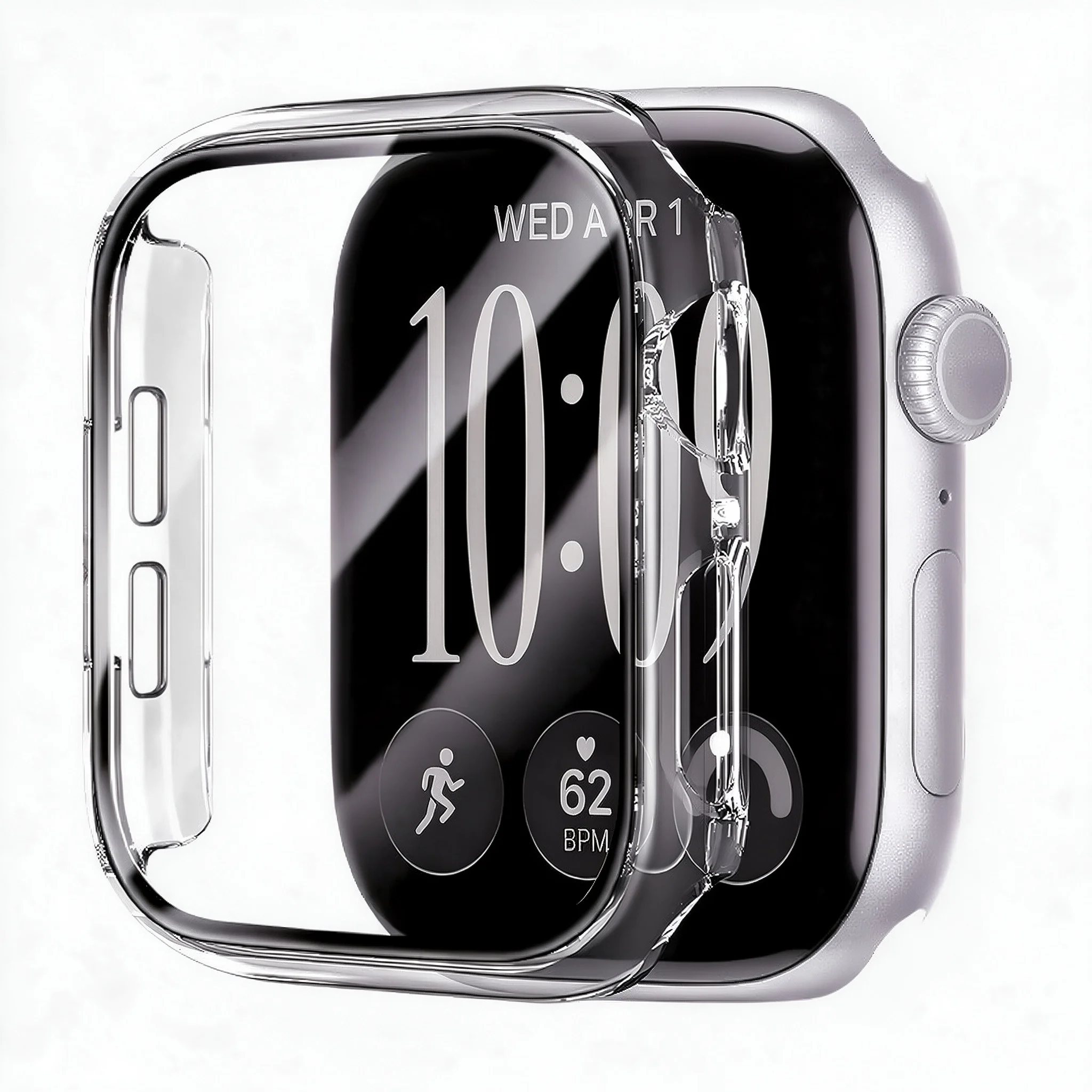 Tempered Glass+Cover For Apple Watch Case 46mm 42mm 45mm 44mm 41mm 40mm Screen Protector Bumper iWatch series 12 11 10 9 8 7 SE