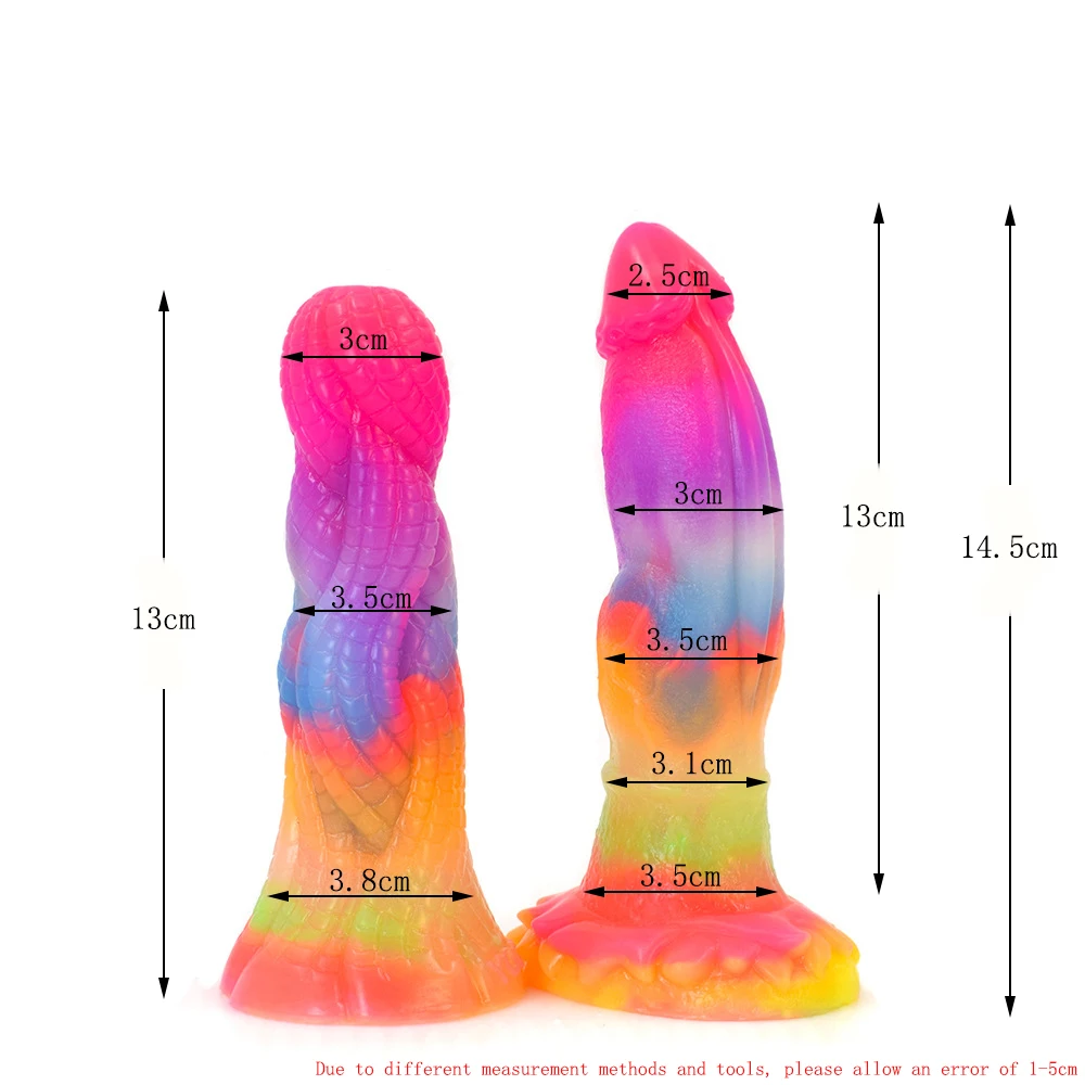 LICKER New Small Luminous Women Dildo With Suction Cup Multi Color Realistic Masturator For Beginners Vagina Stimulate Sex Toys