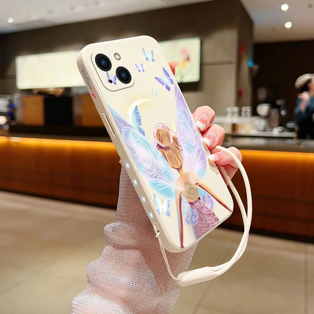 Cute Cartoon Tinkerbell Phone Case For Samsung Galaxy S23 S22 S21 S20 Ultra Plus FE S10 S9 S10E Note 20 ultra 10 9 Plus Cover