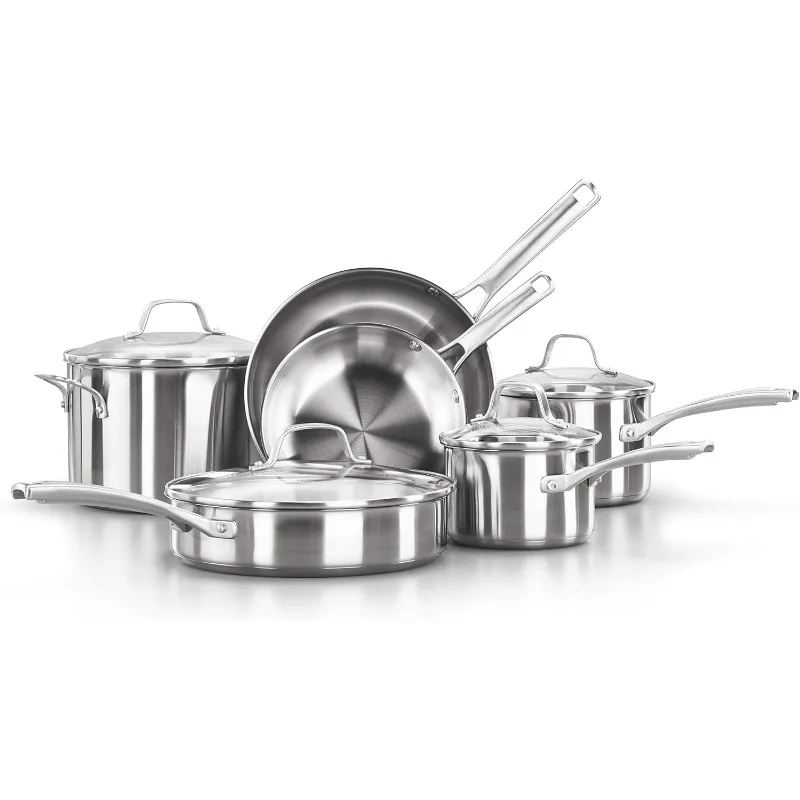 10-Piece Pots and Pans Set,for exceptional searing, and sauteing