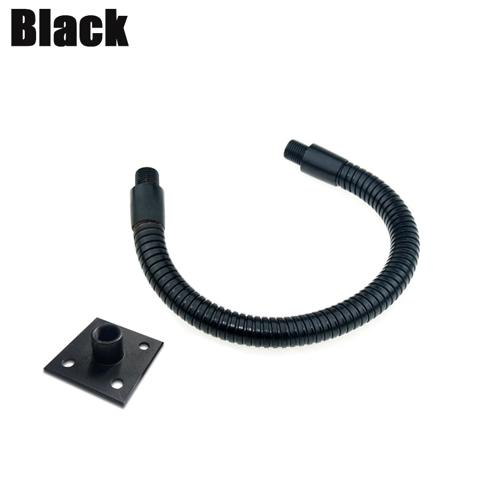 Lámpara LED de cuello de cisne M8/M10 exterior de 8mm y 10mm de diámetro, soporte Flexible con soporte, Base de plomería de metal, tubo de lámpara de lectura de 10-50cm