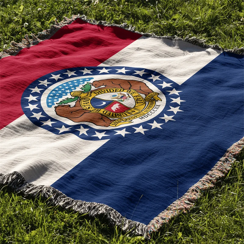 Aertemisi Missouri United States of America Jacquard Fringed Woven Throw Blanket