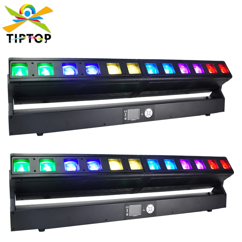 

Freeshipping TP-L1240B 2 Unit 12x40W Led Bar Moving Head Zoom Light 3 Phrase Zoom Motor Quick Segment Color Control