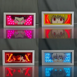 Paper Cut Anime Led Light Box Hunter X Hunter Hisoka Lightbox for Bedroom Decor Nightlight HXH Cool Birthday Gift Table Lamps