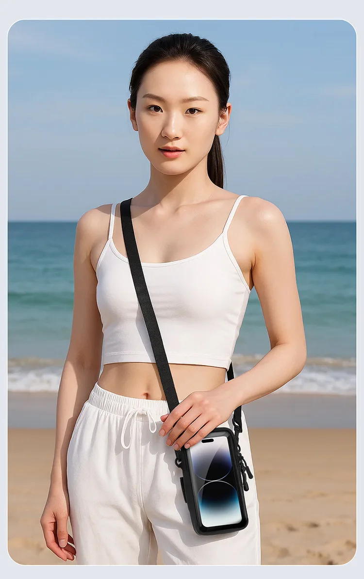 Il nuovo braccialetto impermeabile per attrezzatura sportiva per fitness da corsa all'aperto può essere indossato borsa per telefono a tracolla o appesa in vita